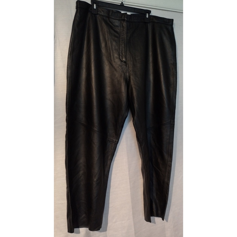Coldwater Creek 100% Genuine Leather Pants Women's Size 24 New Without Tags